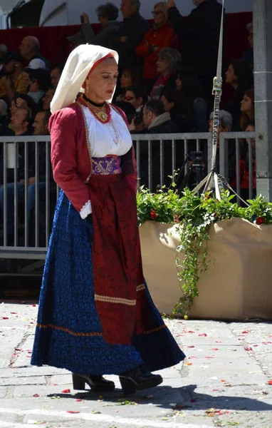 Cagliari, Sardunya 05.01.2019: Aziz Efisio dini geçit töreni