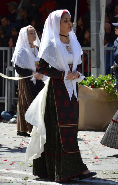 Cagliari, Sardunya 05.01.2019: Aziz Efisio dini geçit töreni