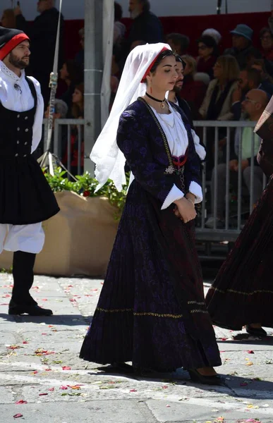 Cagliari, Sardunya 05.01.2019: Aziz Efisio dini geçit töreni