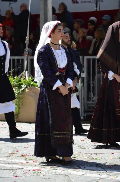 Cagliari, Sardunya 05.01.2019: Aziz Efisio dini geçit töreni