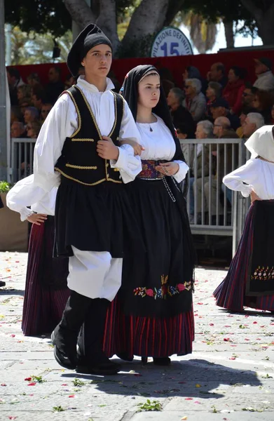 Cagliari, Sardunya 05.01.2019: Aziz Efisio dini geçit töreni