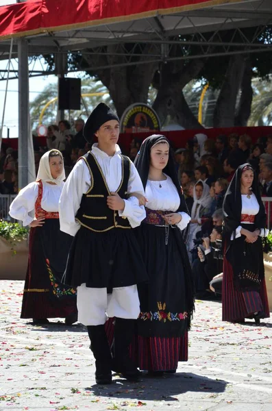 Cagliari, Sardunya 05.01.2019: Aziz Efisio dini geçit töreni