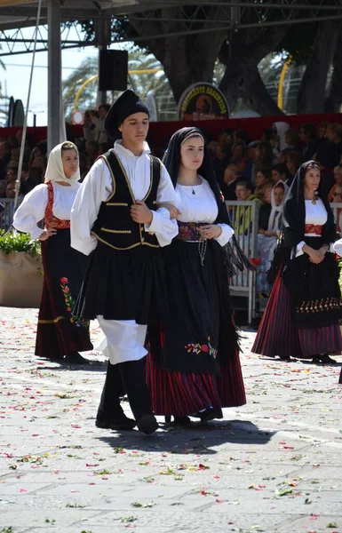 Cagliari, Sardunya 05.01.2019: Aziz Efisio dini geçit töreni