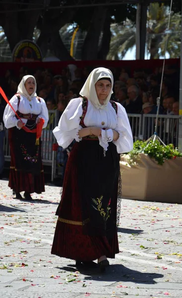 Cagliari, Sardunya 05.01.2019: Aziz Efisio dini geçit töreni