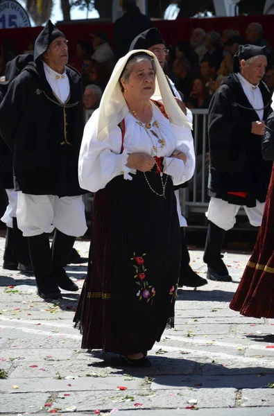 Cagliari, Sardunya 05.01.2019: Aziz Efisio dini geçit töreni