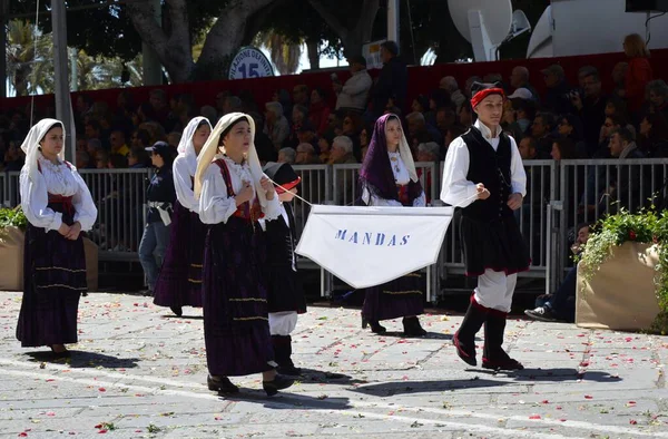 Cagliari, Sardunya 05.01.2019: Aziz Efisio dini geçit töreni