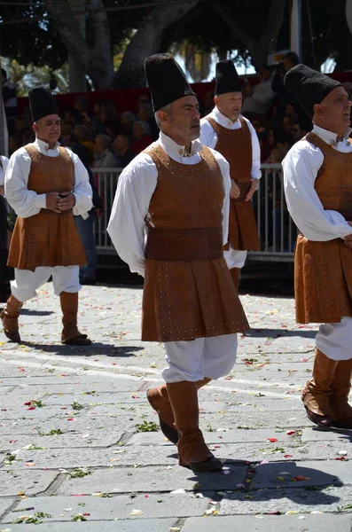 Cagliari, Sardunya 05.01.2019: Aziz Efisio dini geçit töreni