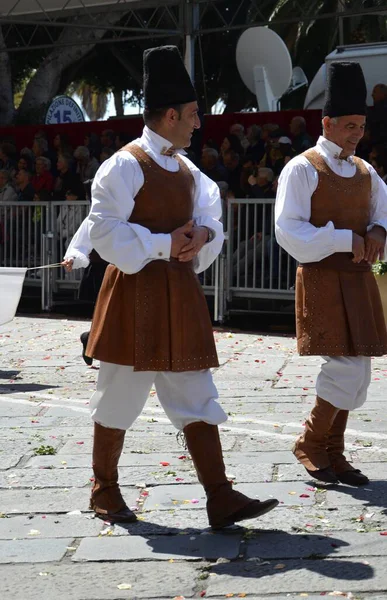 Cagliari, Sardunya 05.01.2019: Aziz Efisio dini geçit töreni