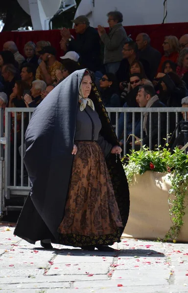 Cagliari, Sardunya 05.01.2019: Aziz Efisio dini geçit töreni