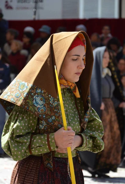 Cagliari, Sardunya 05.01.2019: Aziz Efisio dini geçit töreni