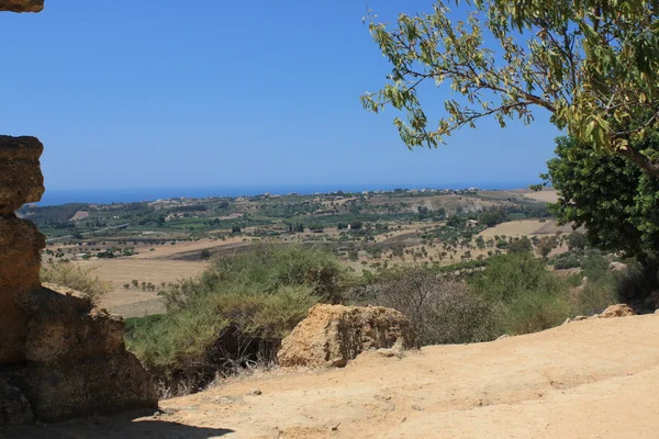 O Vale dos Templos, Agrigento, Sicília, Itália — Fotografia de Stock