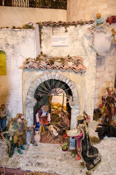 Berço italiano chamado "presepe napoletano " — Fotografia de Stock