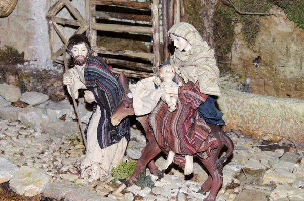 Italienska spjälsäng kallas "presepe napoletano" — Stockfoto