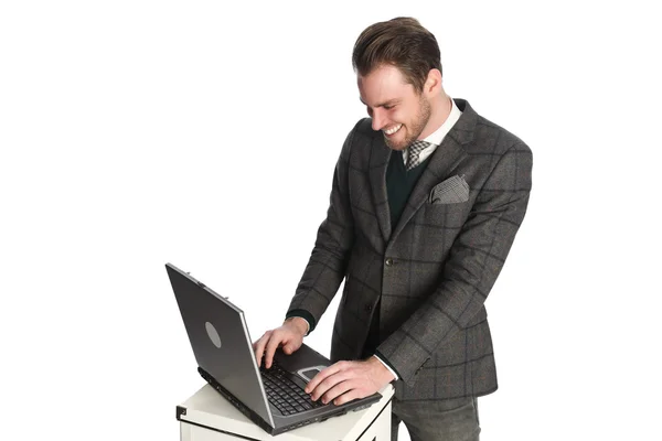 Businessman working on laptop — Stock Photo, Image