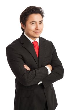 Takım elbiseli yakışıklı işadamı