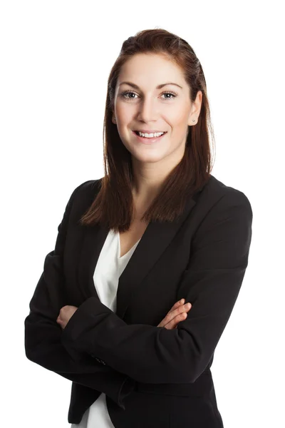 Satisfied businesswoman with arms crossed — Stock Photo, Image