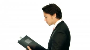 Pano ile yakışıklı işadamı