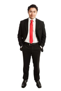 Takım elbiseli yakışıklı işadamı