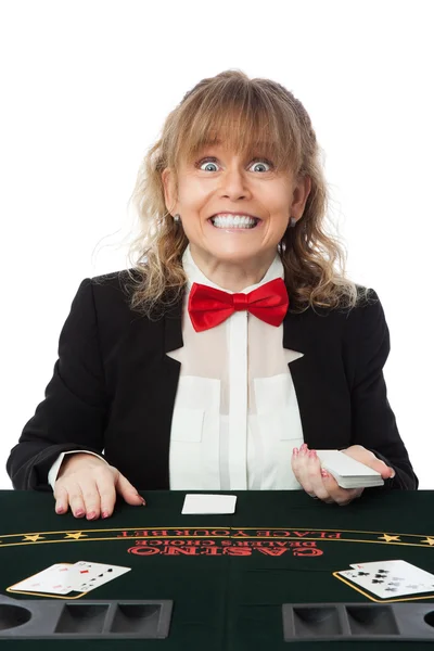 Attractive casino worker — Stock Photo, Image