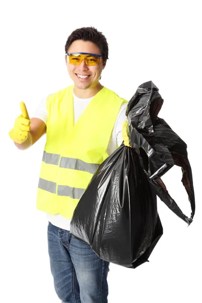 Daumen hoch für Recycling! — Stockfoto