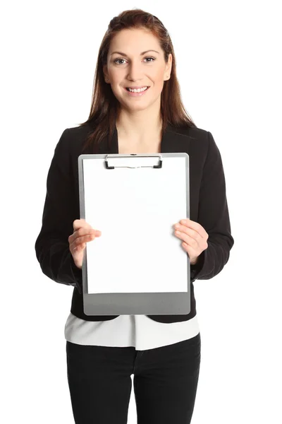 Selling businesswoman — Stock Photo, Image