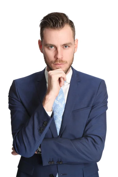 Focused businessman closeup — Stock Photo, Image