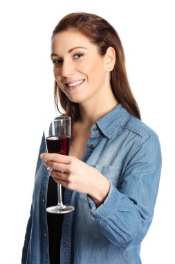Heres a glass of wine for you clipart
