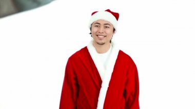 Noel Baba beyaz arka plan ile onun 20s