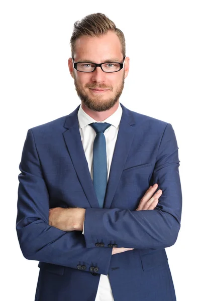 Attraktiver Geschäftsmann mit Brille — Stockfoto