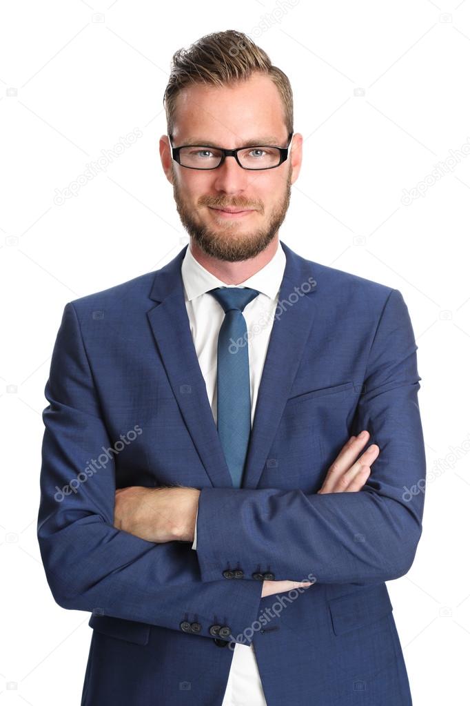 Attractive businessman in glasses