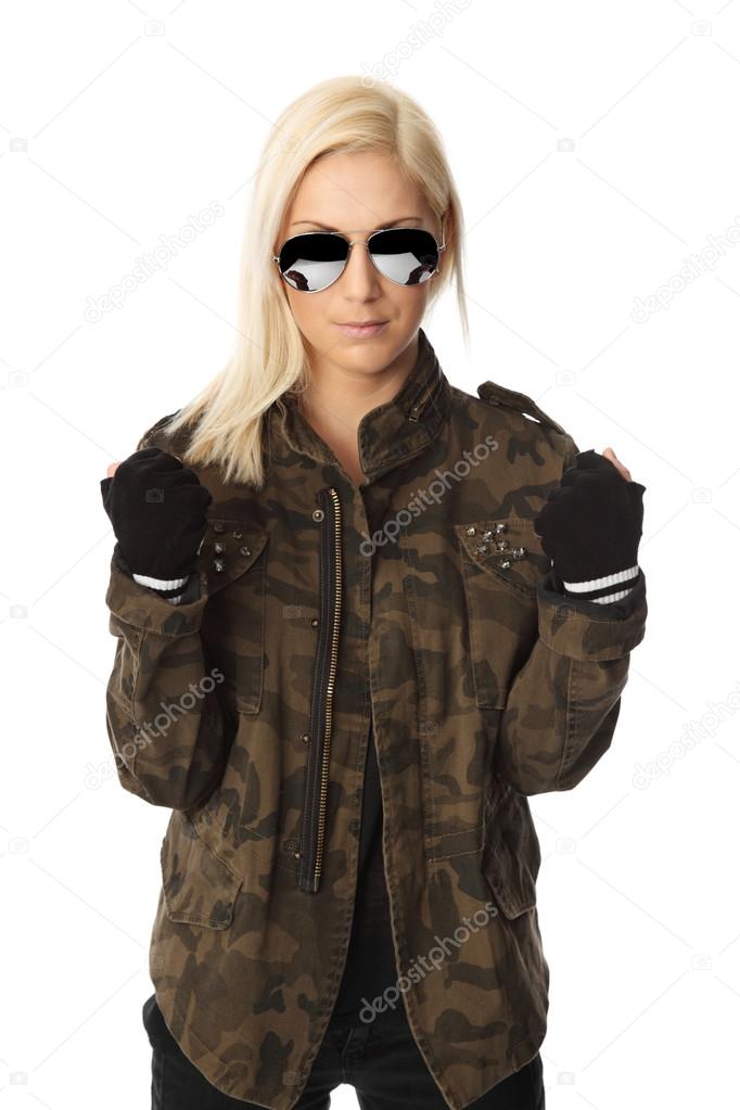 Attractive woman in sunglasses