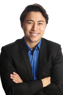 İşadamı oturarak elbiseli