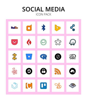 SocialMedia asimetrik, avam, diaspora, yaratıcı, r Düzenlenebilir Vektör Tasarım Elemanları