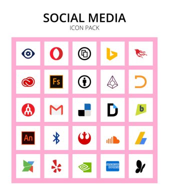 Gmail, dyalog, cc, augur, genel olarak düzenlenebilir vektör tasarım elementlerinin 25 Vektör Düzenlenebilir Logo Sembolü