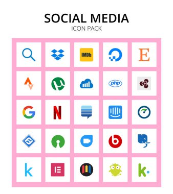 SocialMedia bulut ölçeği, değişim, satılık, yığın, google Düzenlenebilir Vektör Tasarım Elemanları
