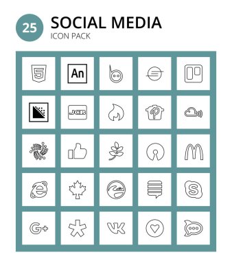 SocialMedia açık kaynak, pagelinler, jcb, yani, düzenlenebilir vektör tasarım elementleri