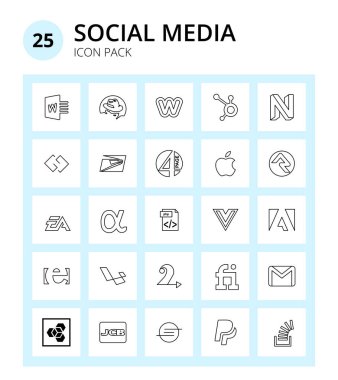 SocialMedia erlang, vuejs, apple, script, php Düzenlenebilir Vektör Tasarım Elemanları