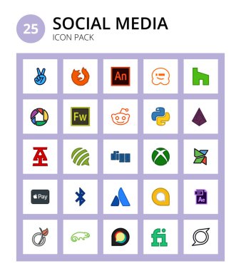 SocialMedia modu, digg, adobe, forumbee, edinimler Düzenlenebilir Vektör Tasarım Elemanları