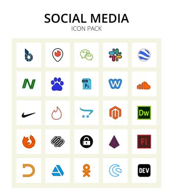 Mor rengin 25 Vektör Düzenlenebilir Logo Sembolü, Tinder, dosya tipi, nike, ses Düzenlenebilir Vektör Tasarım Elementleri