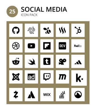 SocialMedia reklamı, adidas, dev, viddler, tumblr Düzenlenebilir Vektör Tasarım Elemanları