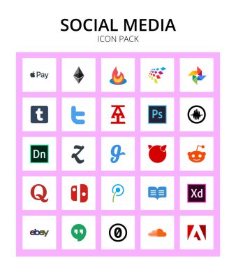 25 Vektör Düzenlenebilir Logo Sembolü, örnekleme, twitter t, ortak alanlar, Düzenlenebilir Vektör Tasarım Elemanları