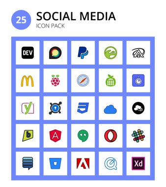 SocialMedia remix, yaratıcı, safari, ikloud, keycdn Düzenlenebilir Vektör Tasarım Elementleri