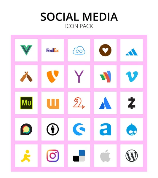 Socialmedia Söylemi Atlassian Google Draft Dijital Düzenlenebilir Vektör Tasarım Elementleri — Stok Vektör