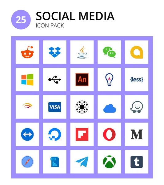 25 Sosyal Logo Wave, Cumhuriyet, adobe, Galaktik, Vize Düzenlenebilir Vektör Tasarım Elemanları