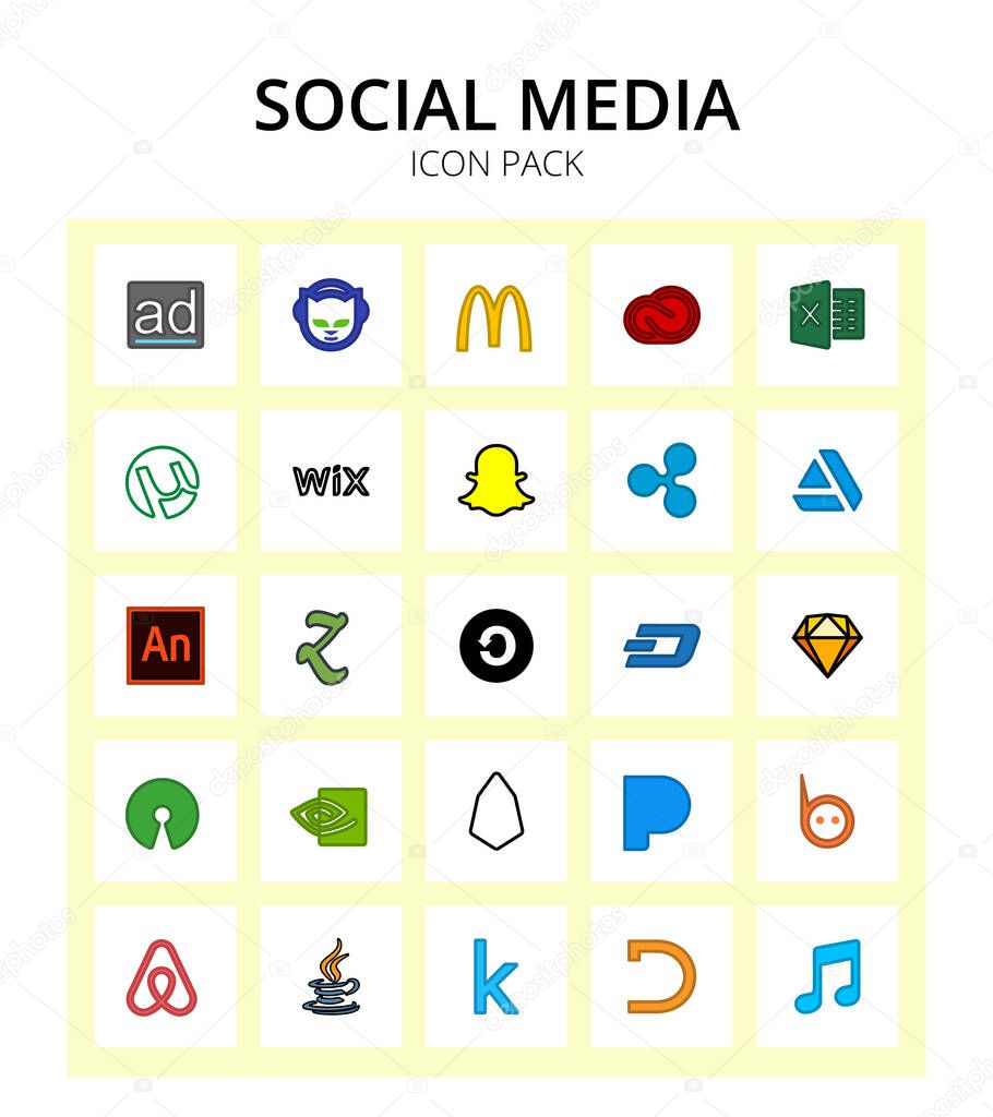 25 Social icon sketch, sa, ripple, commons, zootool Editable Vector Design Elements