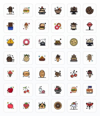 42 Satır Koleksiyonu Lezzetli için mükemmel vektör simgelerini göster, 128x128 biçiminde, netlik ve çok yönlülük için tasarlandı.
