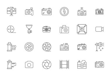 Fotoğraf için özenle düzenlenmiş 24 Bold Line vektör simgesi, 256x256 tutarlı marka temsili ve kullanıcı deneyimi için mükemmel çözünürlüğü göstermektedir.