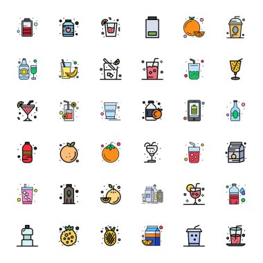 36 Detay Geliştirilmiş vektör simgesinin yer aldığı en son teknoloji ürünü paket. Yeni nesil arayüzler için 64x64 biçiminde Düz Satır Doldurulmuş biçiminde yaratılmış Juice 'tan esinlenmiş..