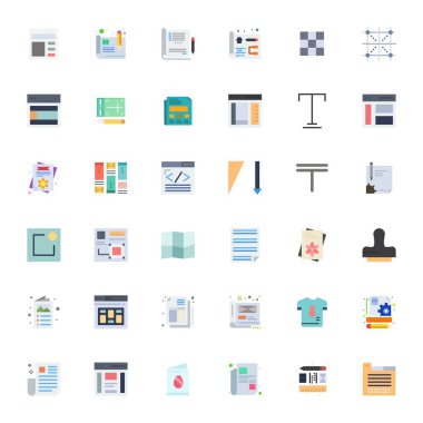 Şablon için mükemmel dengelenmiş 36 Düz Izgara vektör simgesi, dijital tasarım projelerinde uyumlu entegrasyon için Yüksek Çözünürlükte boyutlandırılmış.