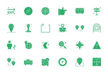 Uzmanca tasarlanmış 24 Dolu Görünüm Rotası için mükemmel vektör simgeleri, Retina 'da tasarlandı Kusursuz bütünleşme ve performans için hazır.